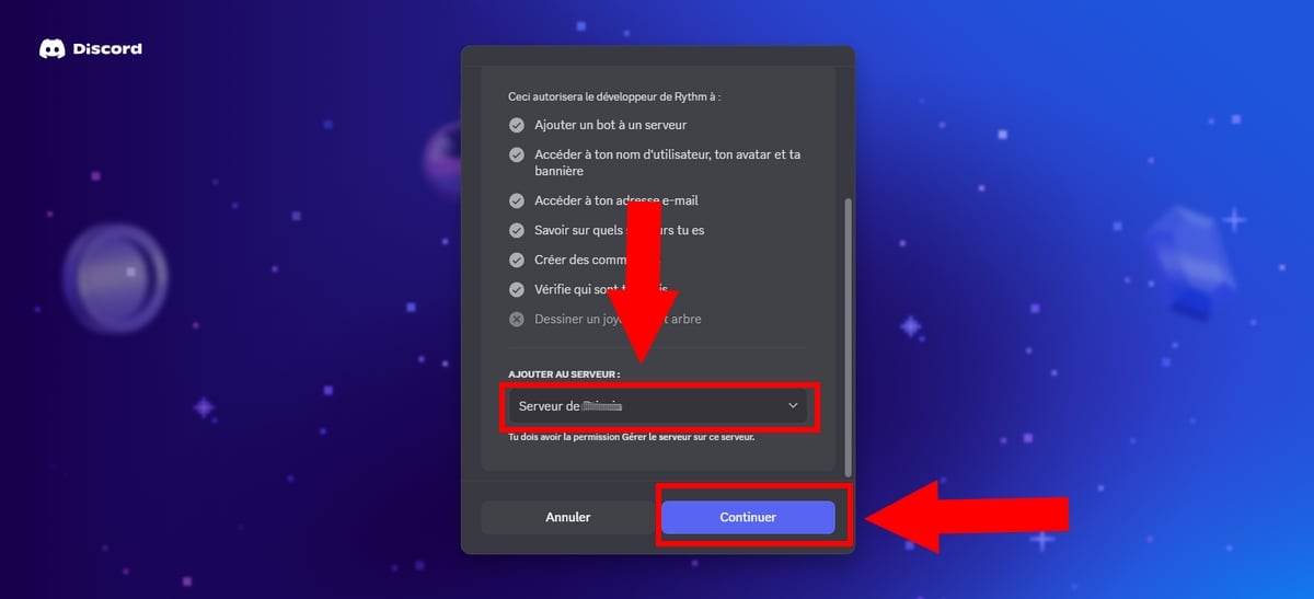 Geben Sie den Servernamen Discord ein und klicken Sie auf „Weiter“. 