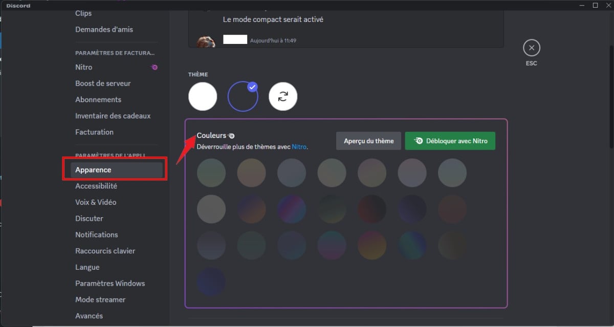 可用于改变 Discord 账户外观的颜色