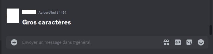 Discord 上的大字体 