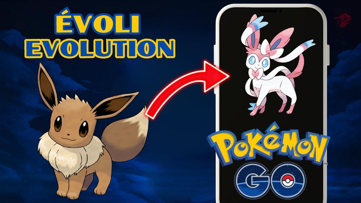 Foto de la evolución de Evoli a Nymphali ©️ Alucare.fr