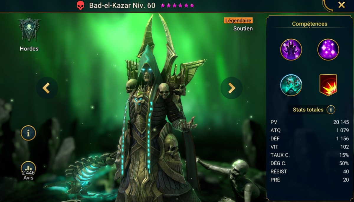 Guide masteries, grace and artifact on Bad-el-Kazar on RSL 