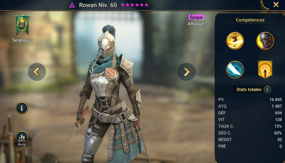 Guide masteries, grace and artifact on Rowan on RSL 