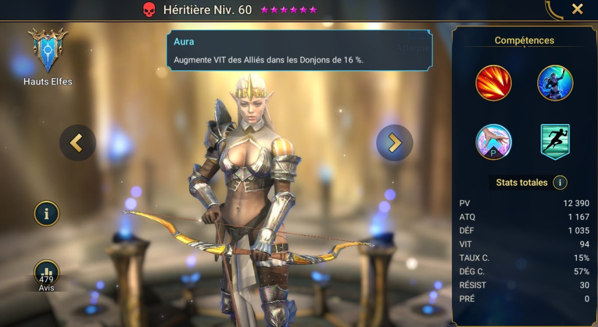 Guide masteries, grace and artifact on Heiress (Heiress) on RSL 
