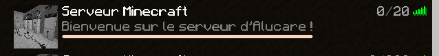 Message du serveur.