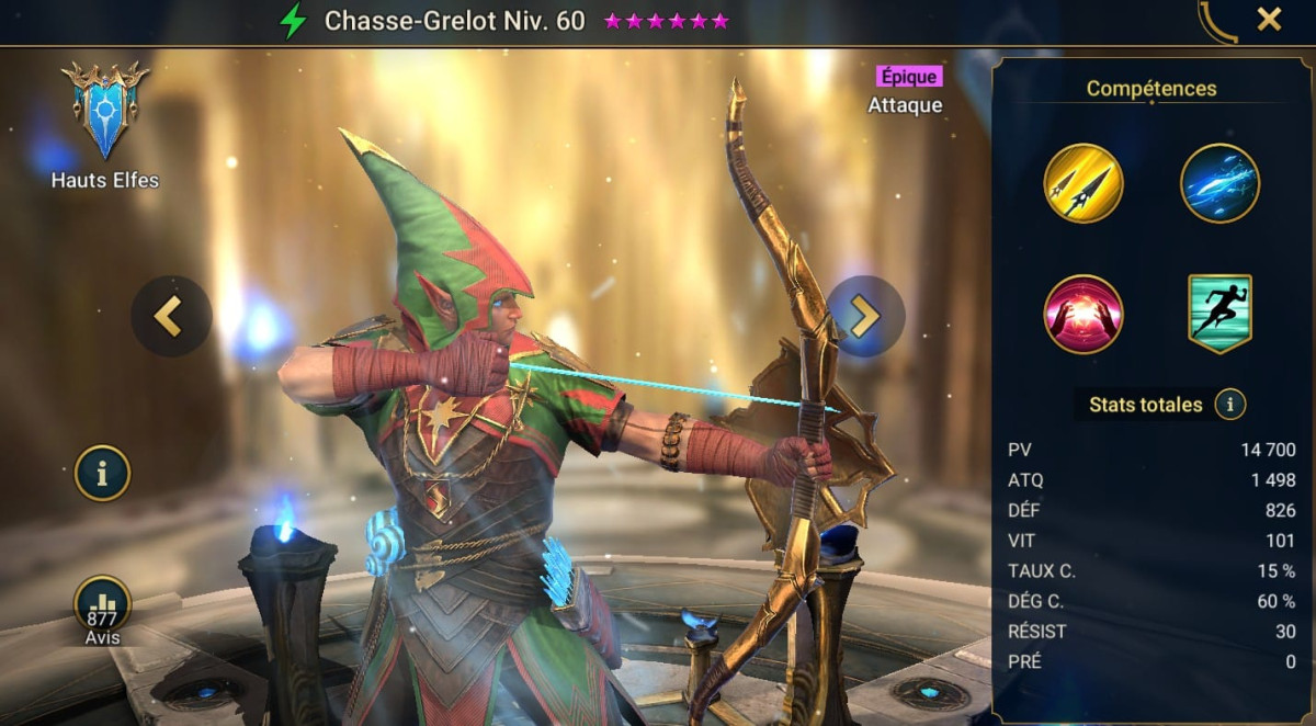 Mastery, grace and artifact guide on Chasse-Grelot (Jinglehunter) on RSL 