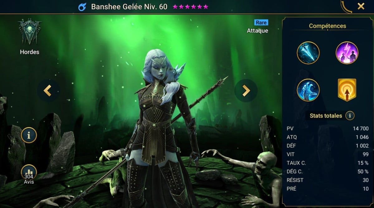 Anleitung zu Meisterschaften, Gnade und Artefakten zu Frozen Banshee (Frozen Banshee) auf RSL 