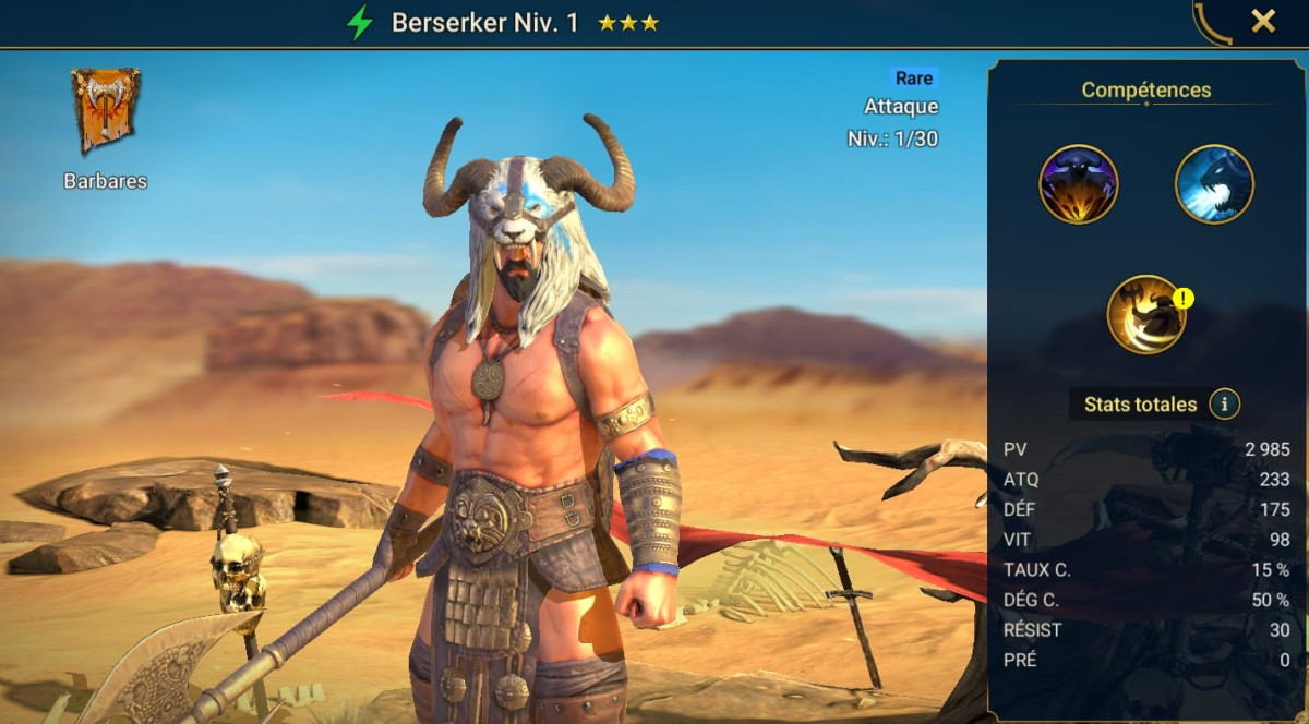Masteries, grace and artifact guide on Berserker on RSL 