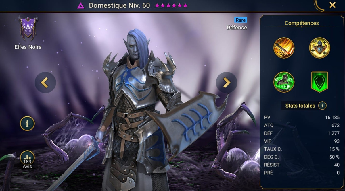 Guide masteries, grace and artifact on Domestic (Retainer) on RSL 