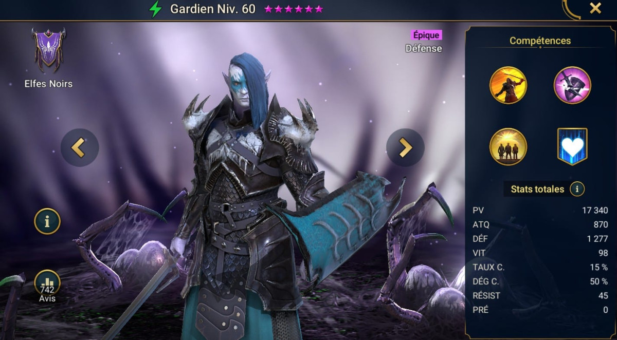 Guide masteries, grace and artifact on Guardian (Warden) on RSL 
