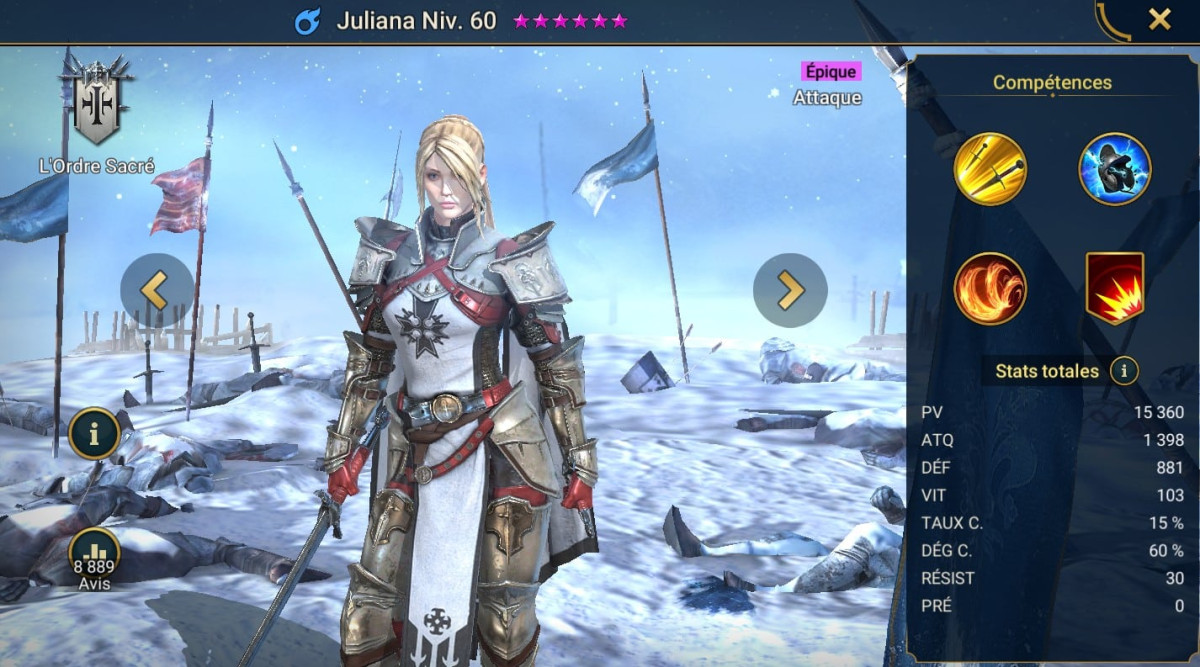 Guide masteries, grace and artifact on Juliana on RSL 