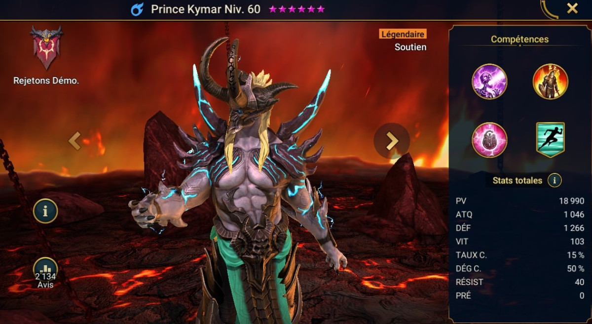 Guide masteries, grace and artifact on Prince Kymar on RSL 