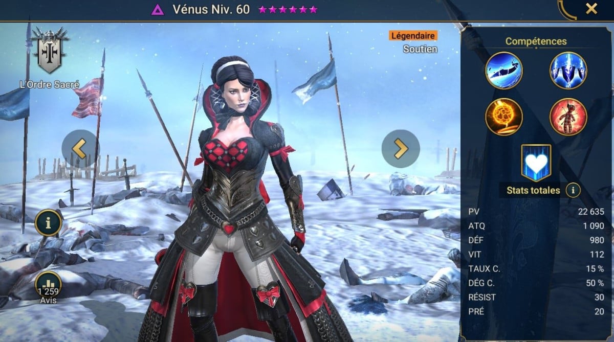 Guide masteries, grace and artifact on Venus (Venus) on RSL 