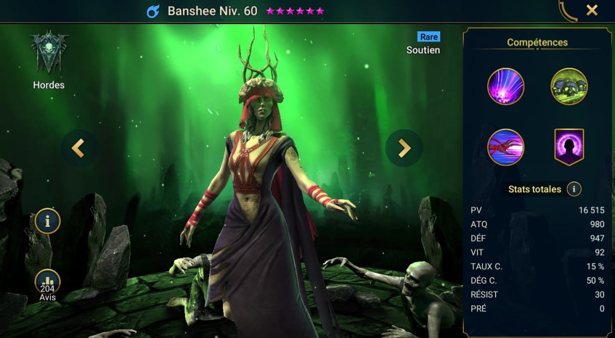 Guide maîtrises, grâce et artefact sur Banshee sur RSL 