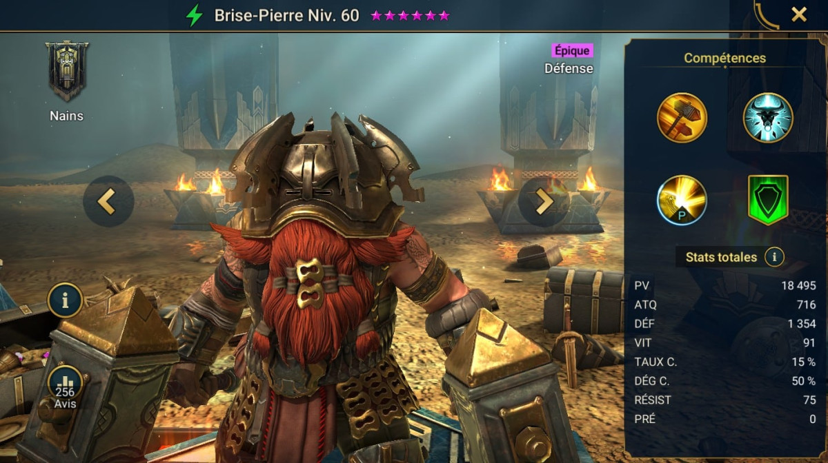 Guide masteries, grace and artifact on Brise-pierre (Rock Breaker) on RSL 