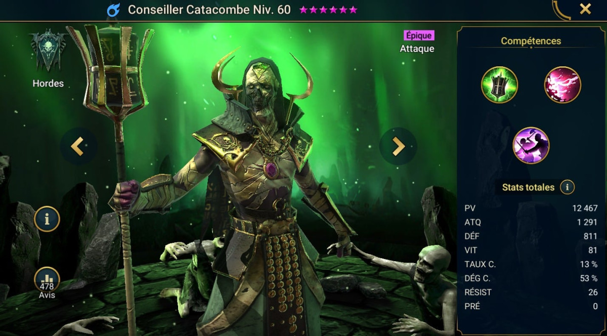 Masteries, Grace and Artifact guide on Catacomb Councilor on RSL 