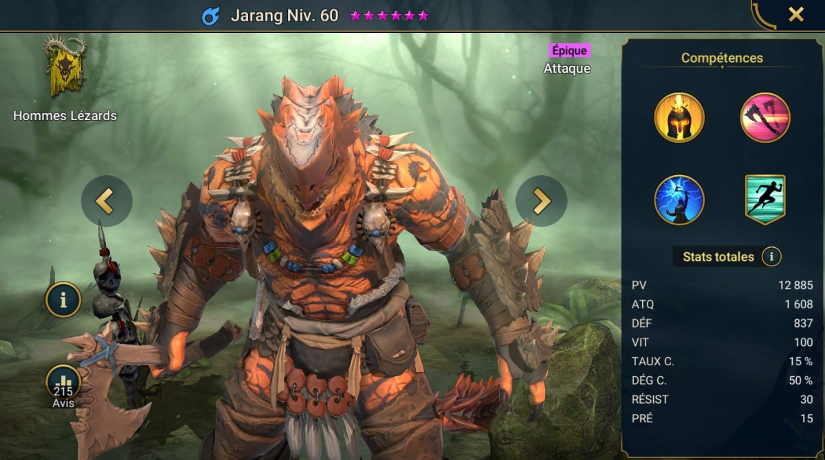 Guide masteries, grace and artifact on Jarang on RSL 