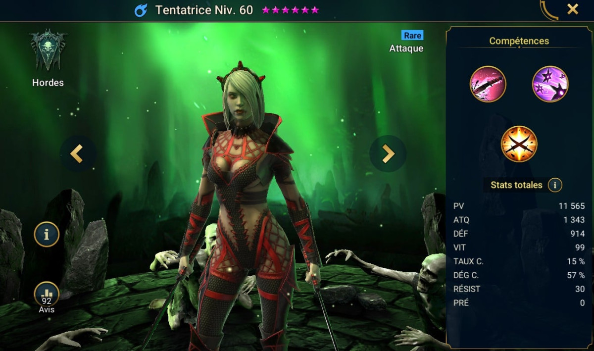Masteries, grace and artifact guide on Temptress on RSL 