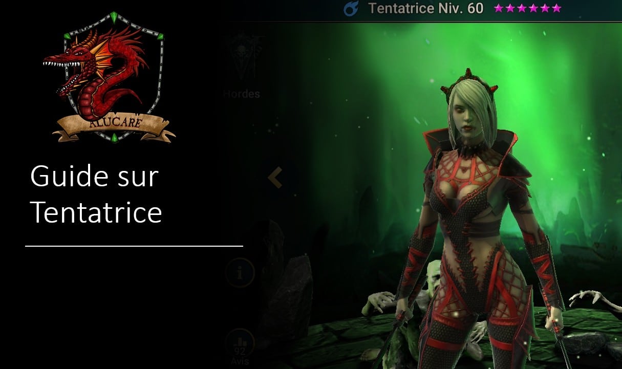 Guide sur Tentatrice artefact et maîtrise Alucare