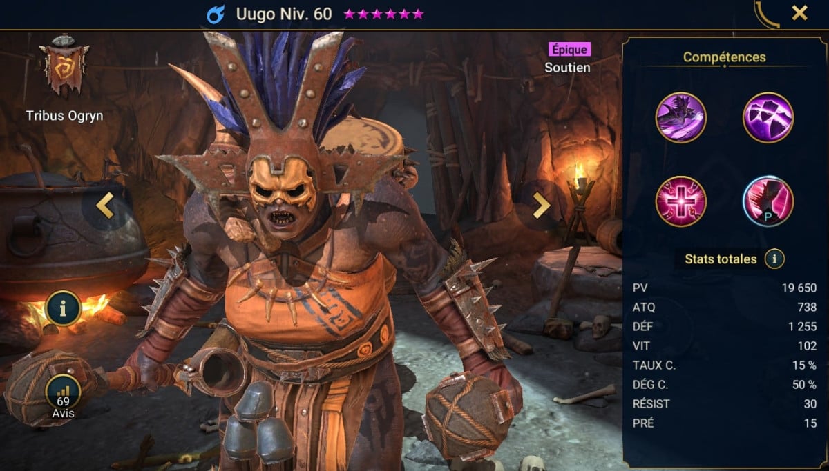 RSL のウーゴのガイドマスタリー、グレース、アーティファクト 