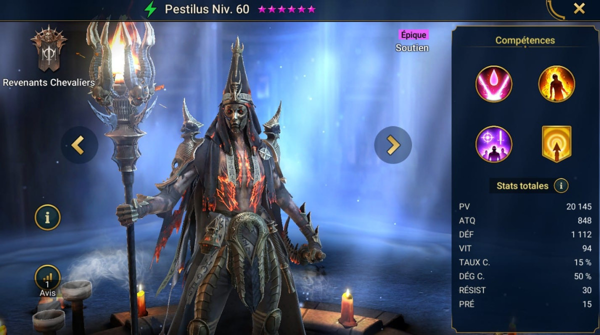 Guide masteries, grace and artifact on Pestilus on RSL 