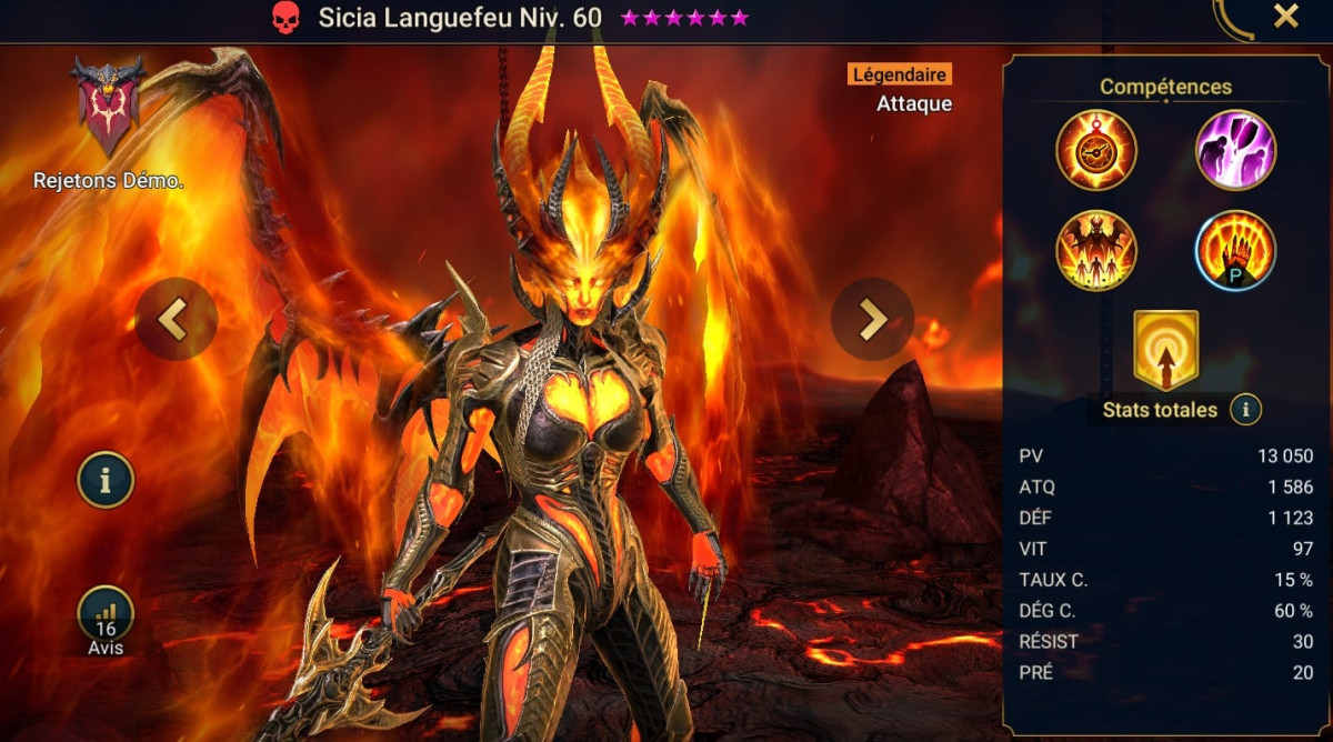 Guide masteries, grace and artefact on Sicia Languefeu (Sicia Flametongue) on RSL 