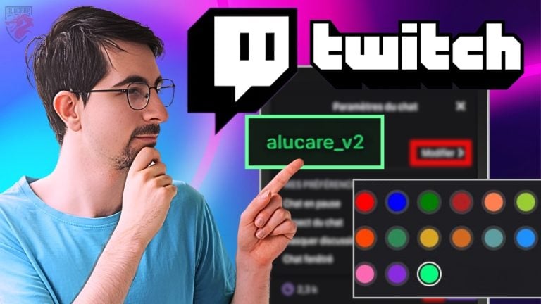 Illustration of how to change the color of a nickname on Twitch
