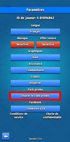 Illustration en image de comment activer le code sur le jeu 