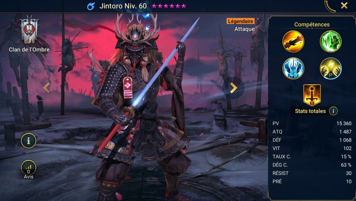 Guide masteries, grace and artifact on Jintoro (Jintoro) on RSL 