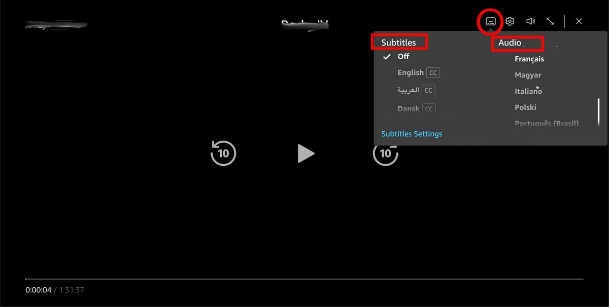 在亚马逊Prime Video上修改字幕和音频语言