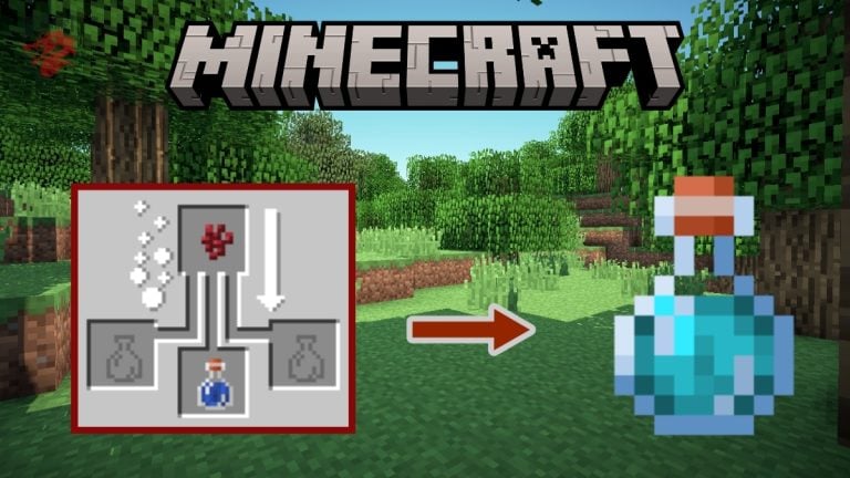 Illustration of the crafting of the speed potion in Minecraft