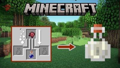 Ilustração da elaboração da poção de invisibilidade em Minecraft