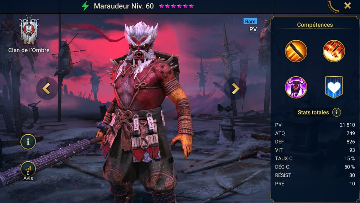 Guide masteries, grace and artifact on Marauder (Marauder) on RSL 