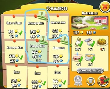 Bildliche Veranschaulichung eines Anfängertipps von Hay Day 