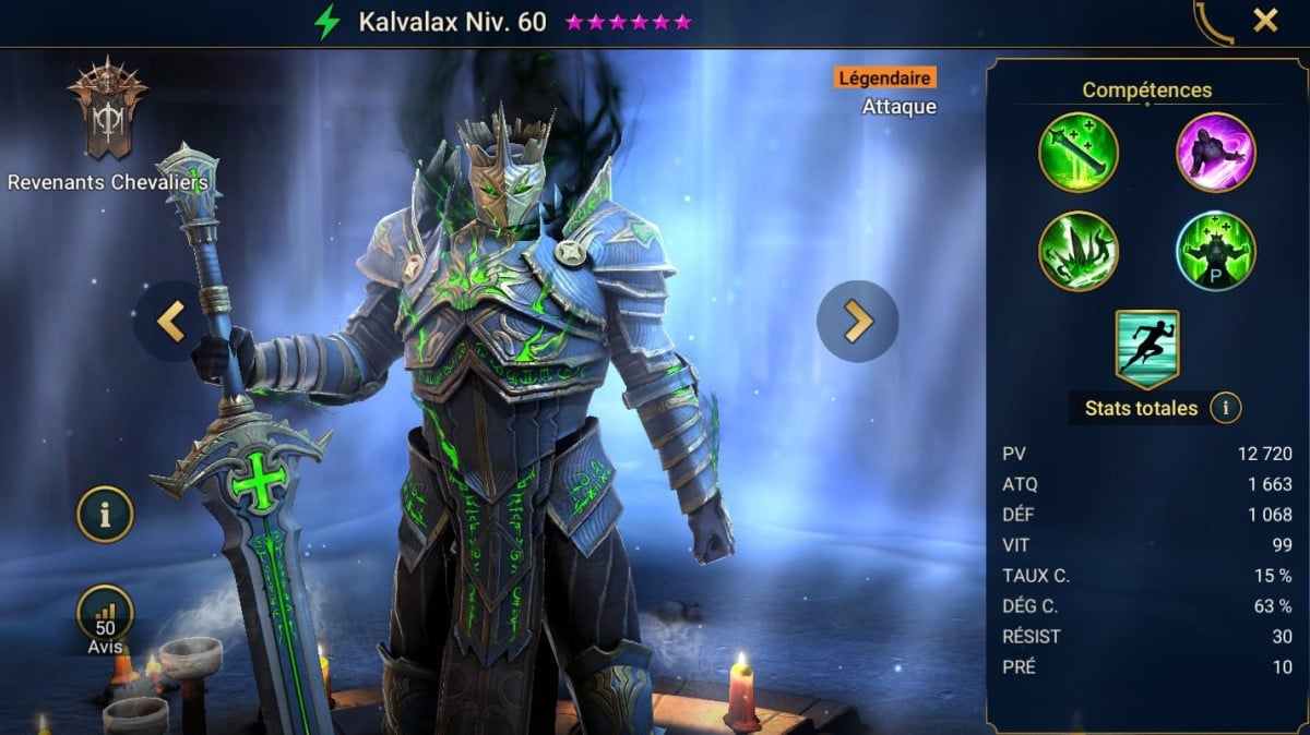 Guide masteries, grace and artifact on Kalvalax on RSL 