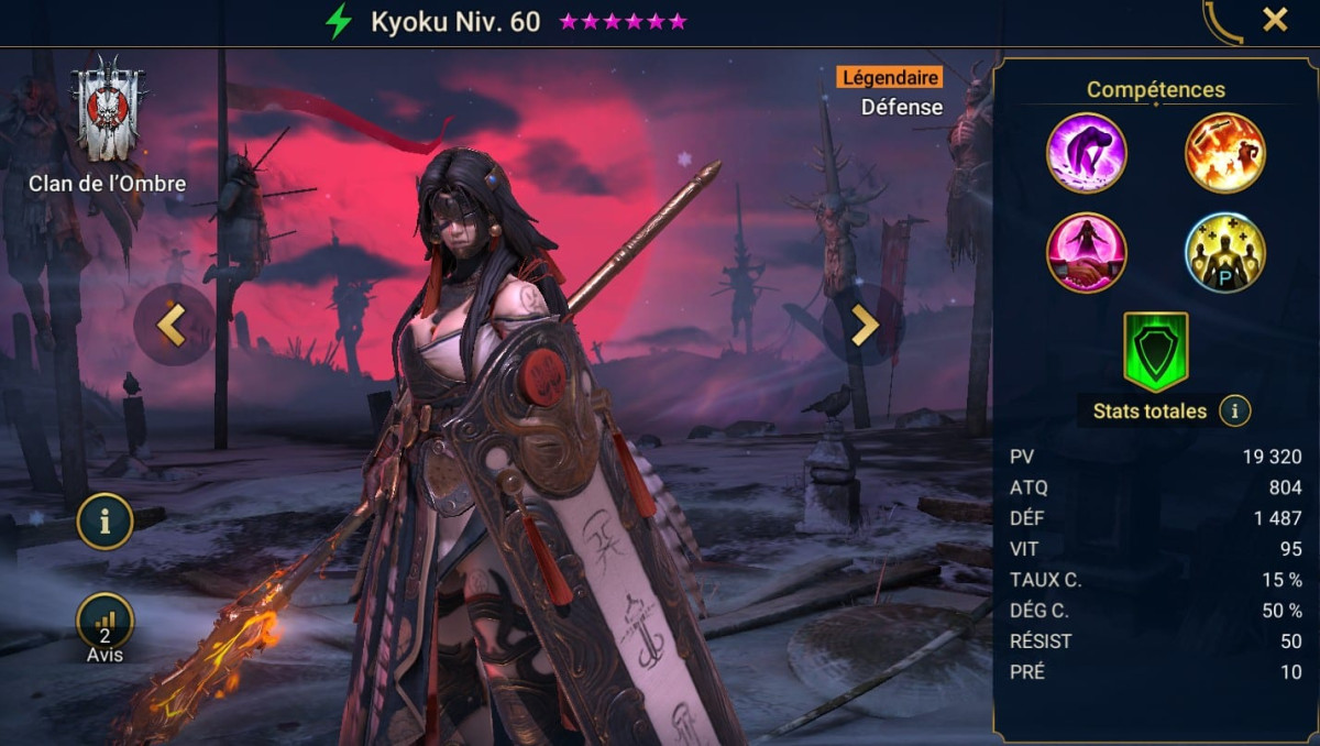 Guide masteries, grace and artifact on Kyoku on RSL 