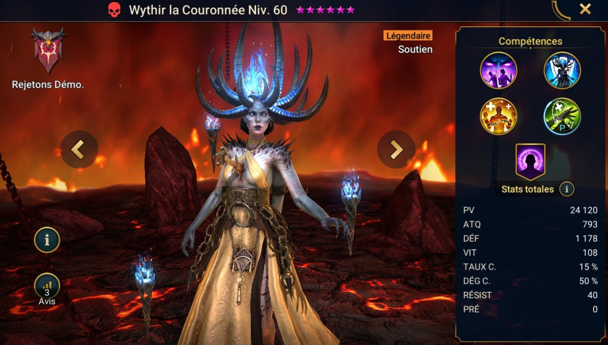 Wythir the Crowned Mastery, Grace and Artifact Guide em RSL 