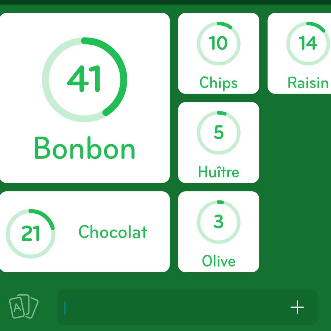 Images des solutions, réponses et aide pour le niveau 105 : On le mange d'un coup du jeu mobile 94%