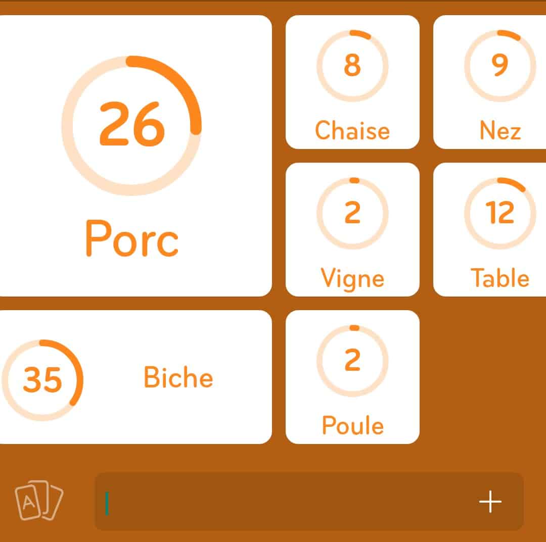 Images des solutions, réponses et aide pour le niveau 122 : Un pied de ... du jeu mobile 94%