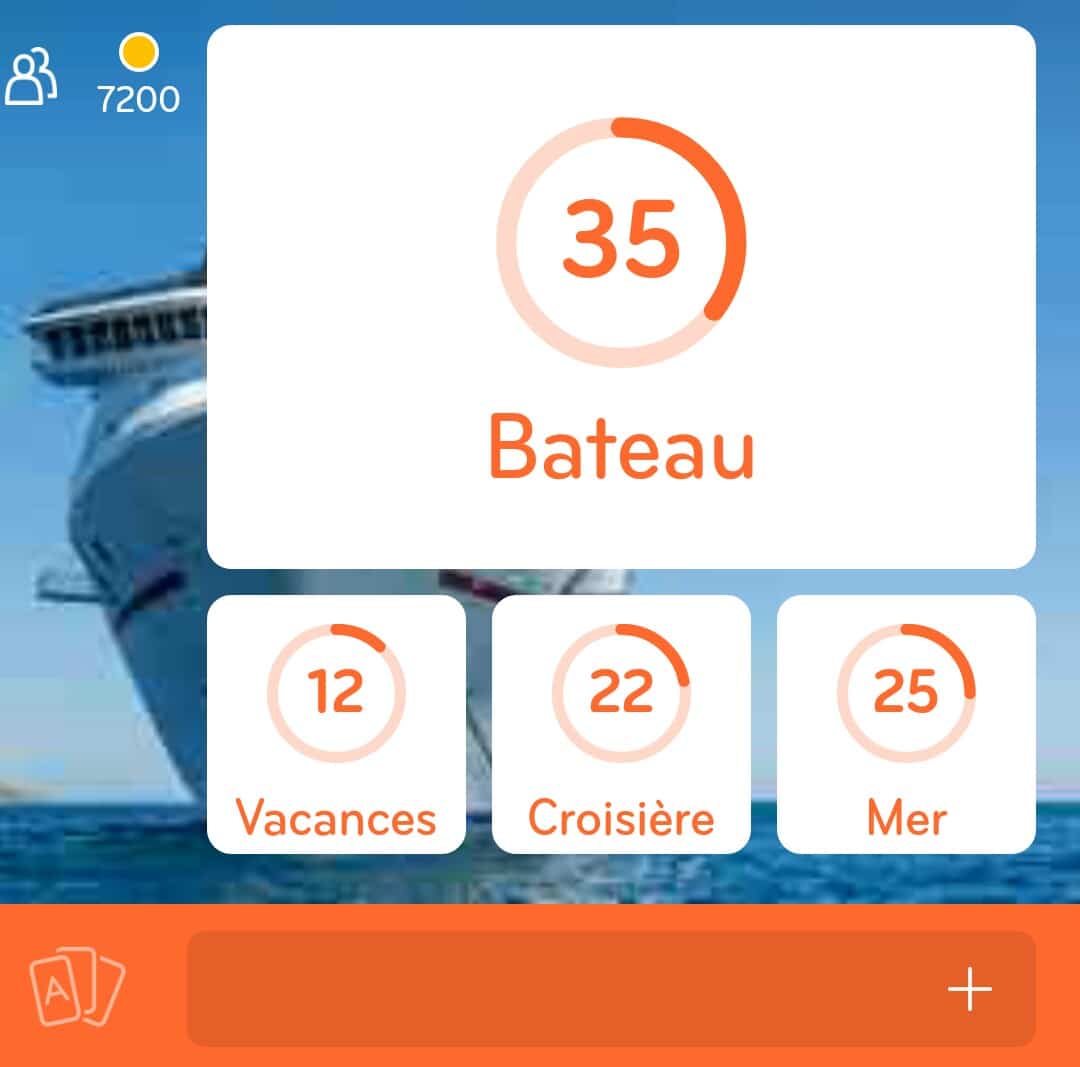 Images des solutions, réponses et aide pour le niveau 124 : Photo de navire de croisière vu de devant du jeu mobile 94%