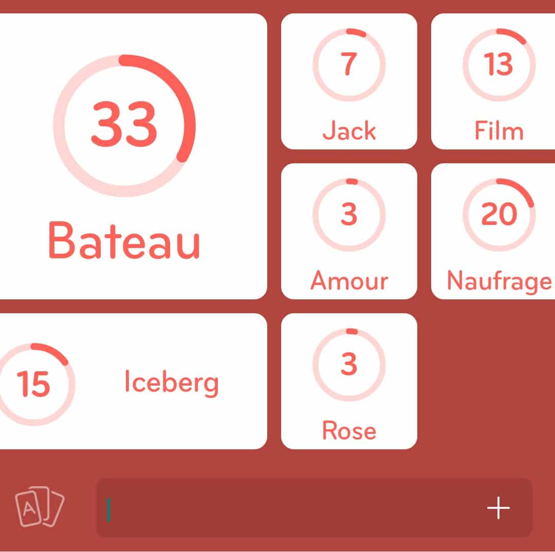 Images des solutions, réponses et aide pour le niveau 129 : Titanic du jeu mobile 94%