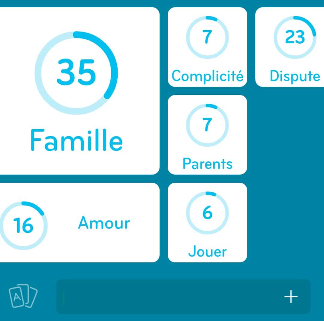 Images des solutions, réponses et aide pour le niveau 141 : Frères et Sœurs du jeu mobile 94%