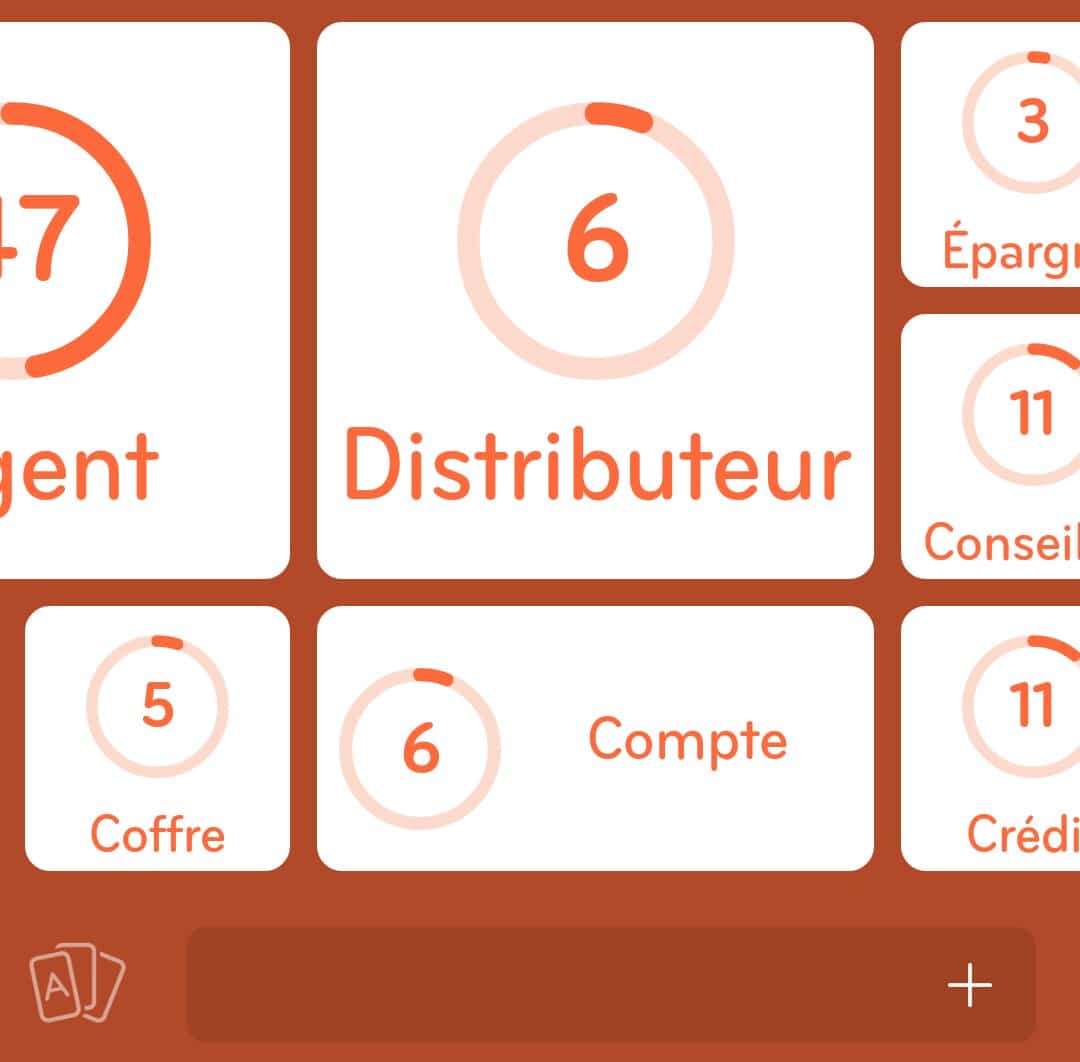 Images des solutions, réponses et aide pour le niveau 34 : Banque  du jeu mobile 94%