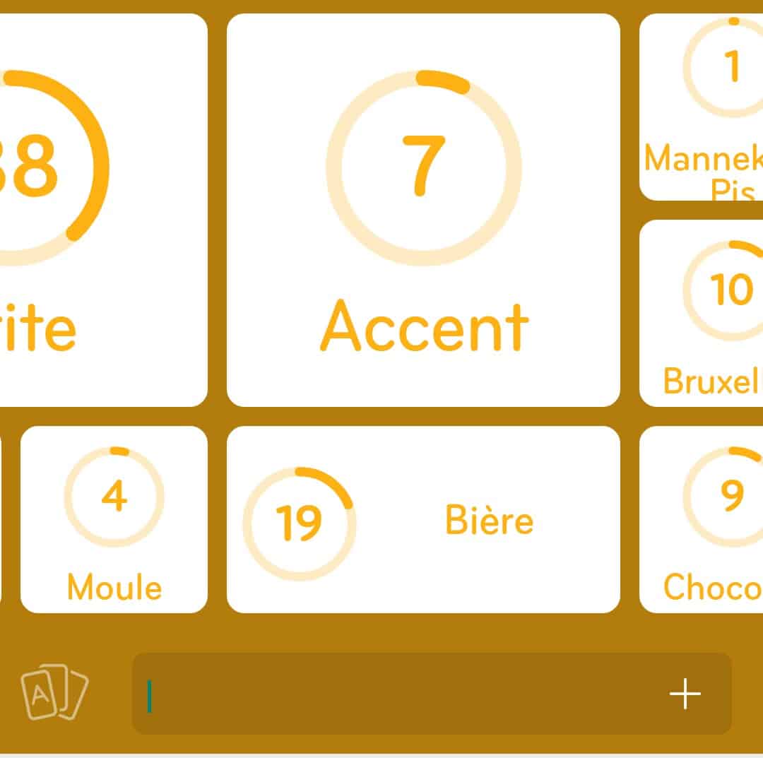 Images des solutions, réponses et aide pour le niveau 28 : Choses associées à la Belgique du jeu mobile 94%