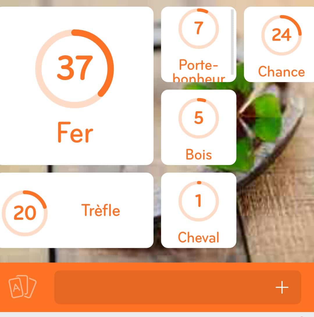 Images des solutions, réponses et aide pour le niveau 77 : Photo Fer à cheval  du jeu mobile 94%