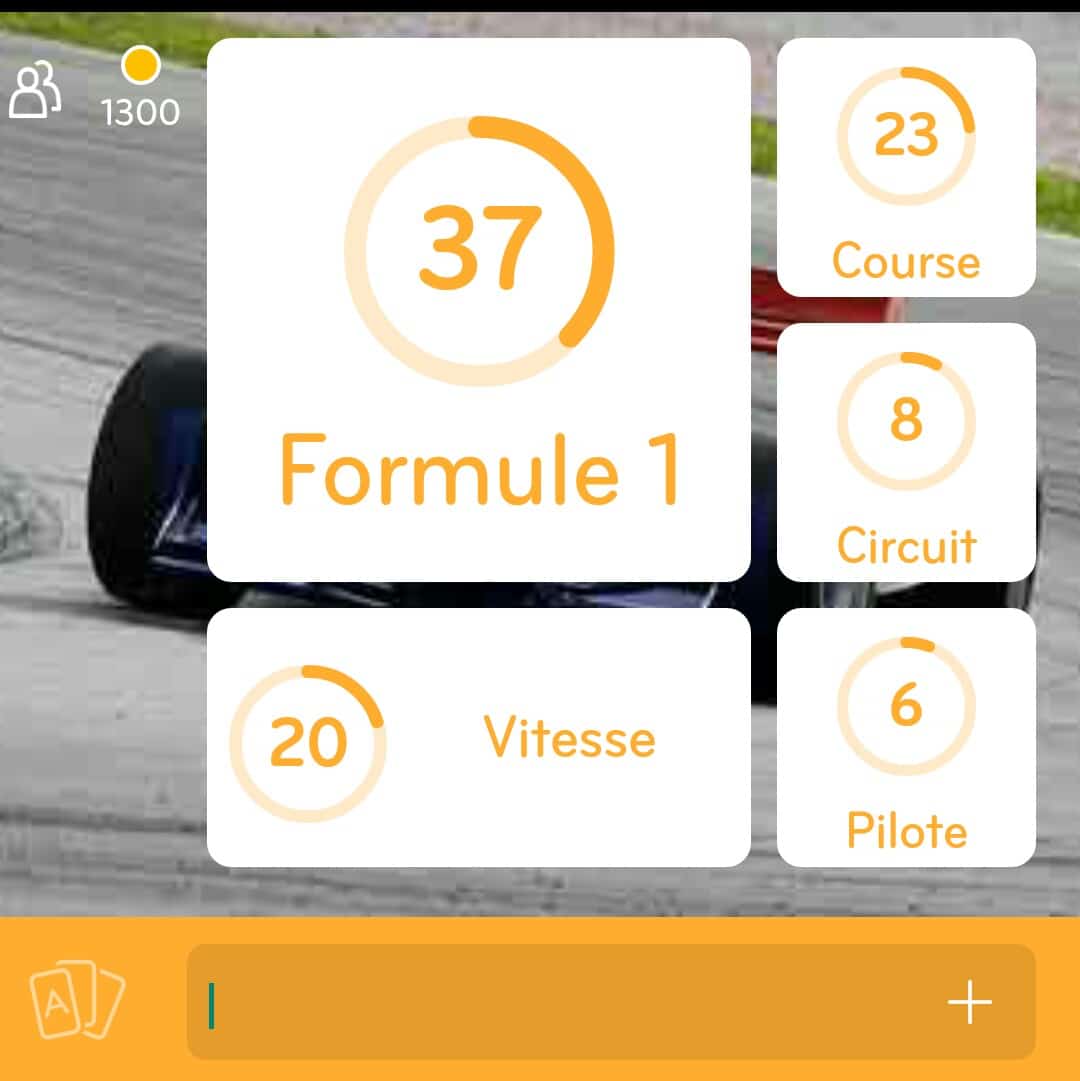 Images des solutions, réponses et aide pour le niveau 27 : Photo d'un Formule 1 du jeu mobile 94%
