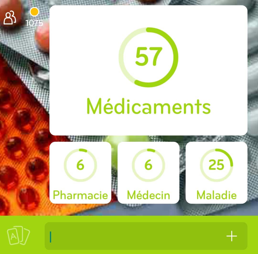 Images des solutions, réponses et aide pour le niveau 23 : Photo de plaquettes de médicaments du jeu mobile 94%