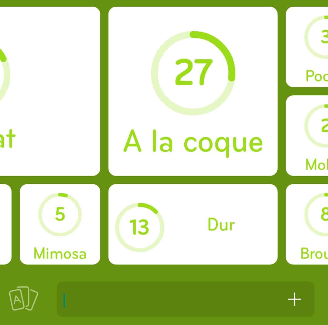 Images des solutions, réponses et aide pour le niveau 23 : Façon de préparer les œufs du jeu mobile 94%