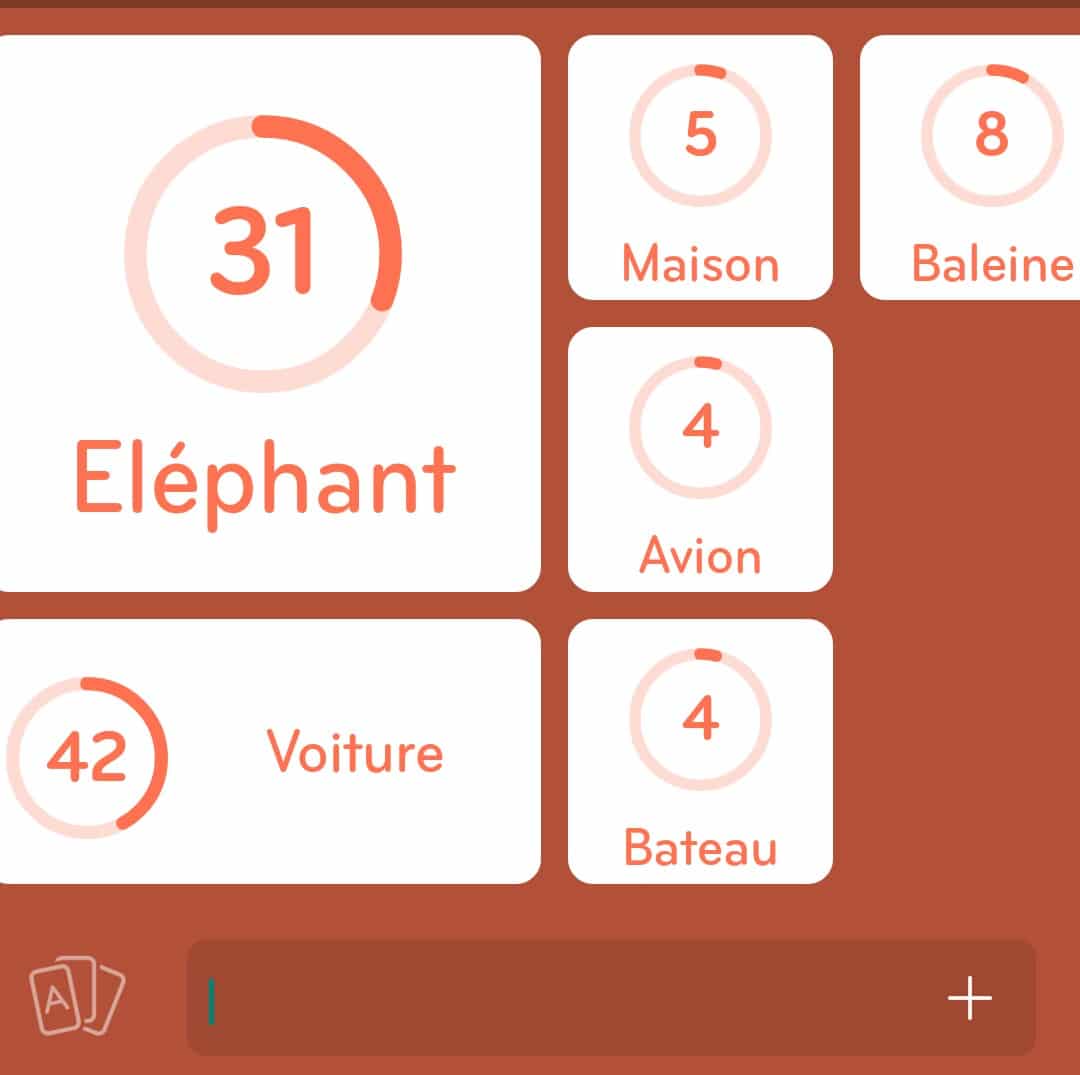 Images des solutions, réponses et aide pour le niveau 36 : Ça pèse plus d'une tonne du jeu mobile 94%