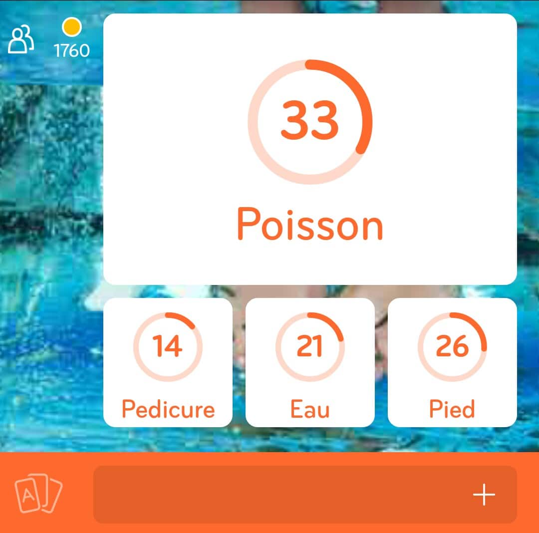 Images des solutions, réponses et aide pour le niveau 32 :  Photo de pieds mangés par les poissons du jeu mobile 94%