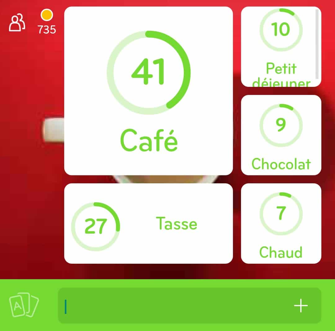 Images des solutions, réponses et aide pour le niveau 19 : Photo d'une tasse de café du jeu mobile 94%
